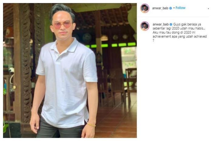 Wajah glowing Anwar Sanjaya. (Instagram/@anwar_bab)