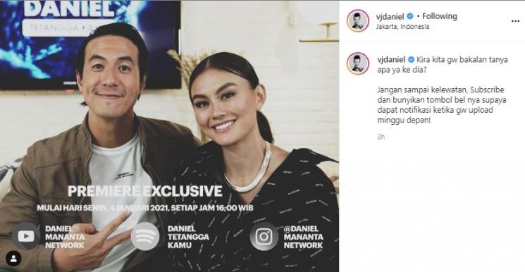 Daniel Mananta dan Agnez Mo. (Instagram/@vjdaniel)
