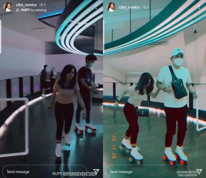 Citra Monica dan Ifan Seventeen. (Instagram/@citra_monica)