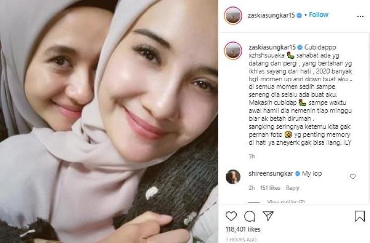 Laudya Chintya Bella dan Zaskia Sungkar (Instagram.com/zaskiasungkar15)