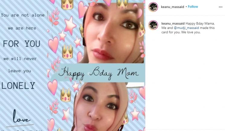 Angelina Sondakh ultah (Instagram/@keanu_massaid)