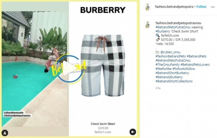 Harga kolor Betrand Peto. (Instagram/@fashion.betrandpetoputraonsu)