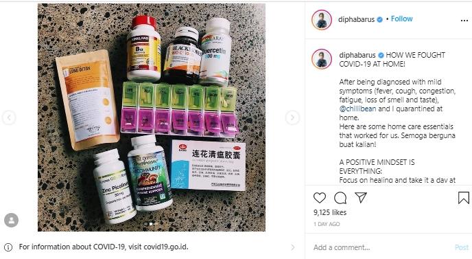 Postingan Dipha Barus (Instagram.com/diphabarus)