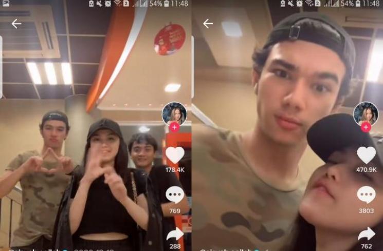 Jeff Smith dan Aisyah Aqilah. (TikTok/@aisyahaqilahh)