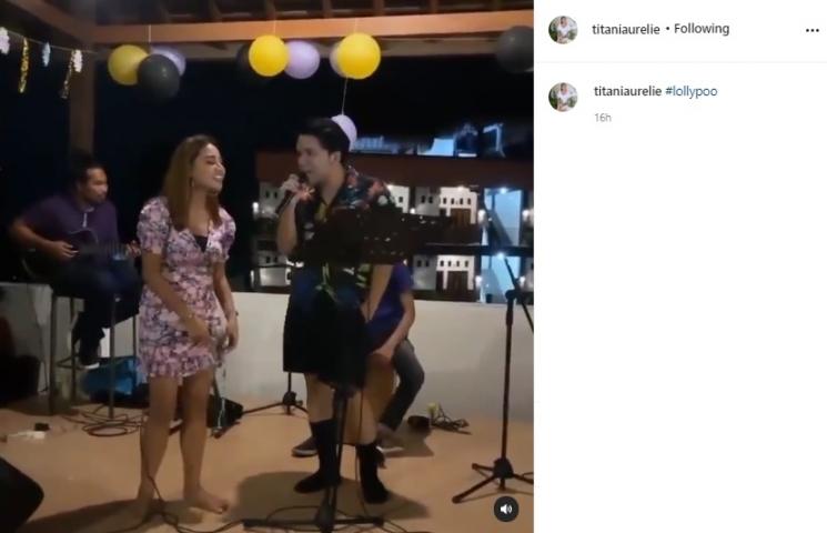 Aurel Hermansyah duet dengan Thariq Halilintar. (Instagram)