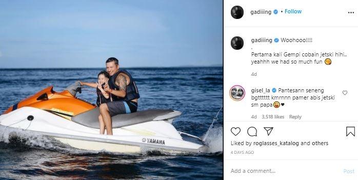Gading Marten liburan sama Gempita. (Instagram/@gadiiing)