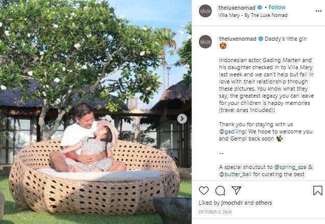 Gading Marten dan Gempita. (Instagram/@theluxenomad)