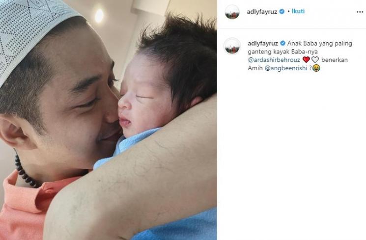 Anak Pertama Adly Fairuz dan Angbeen Rishi (Instagram/@adlyfayruz)
