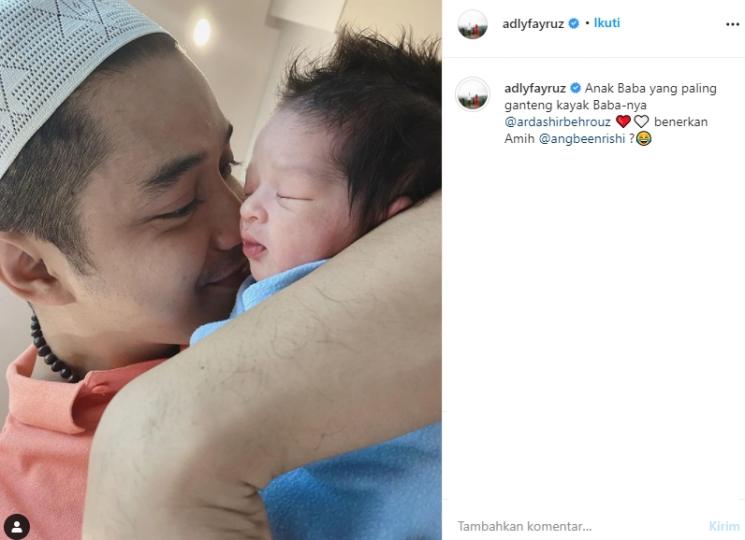 Anak Pertama Adly Fairuz dan Angbeen Rishi (Instagram/@adlyfayruz)