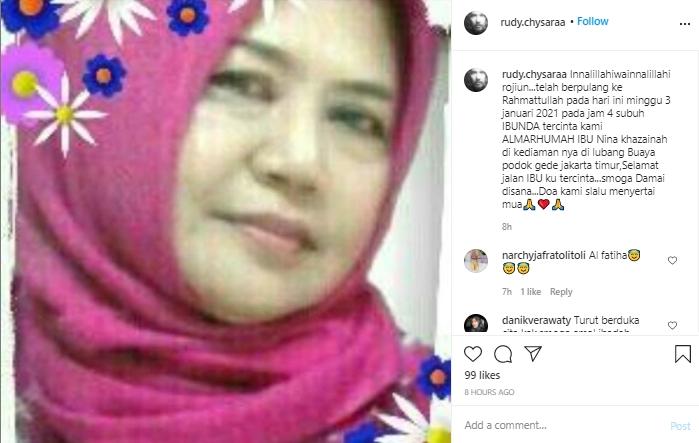 Postingan ayah Glenca Chysara (Instagram.com)