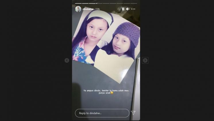 Foto masa kecil Dinda Hauw. (Instagram/@dindahw)