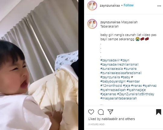 Anak Syahnaz. (Instagram/@zaynzunairaa)