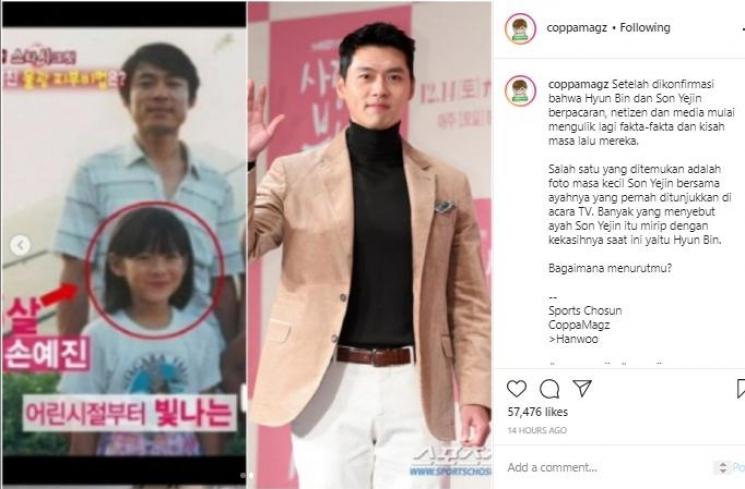 Ayah Son Ye-jin mirip Hyun Bin (Instagram.com/coppamagz)