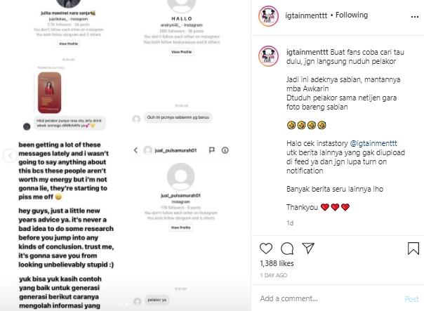 Sakina Tama disebut rusak hubungan Sabian-Awkarin (Instagram.com/igtainmenttt)