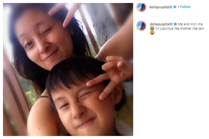 Della Puspita bareng anak. (Instagram/@dellapuspita00)