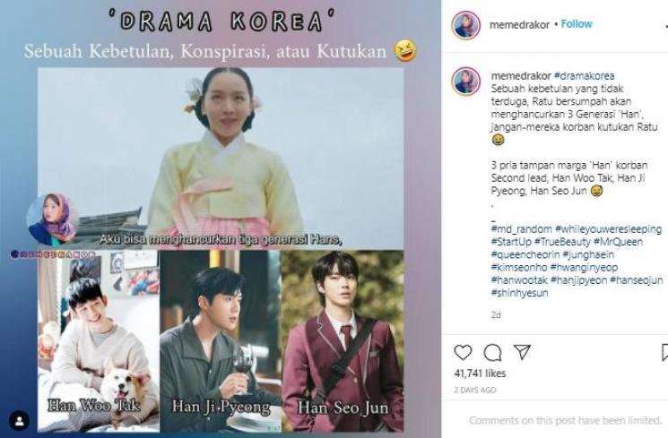 Kutukan ratu Mr. Queen kepada pemilik marga Han. (Instagram.com/memedrakor)