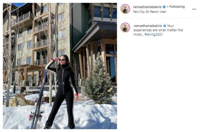 Momen liburan Nia Ramadhani ke Amerika Serikat. (Instagram/@ramadhaniabakrie)
