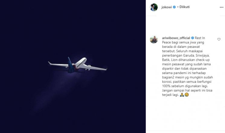 Komentar Ari Wibowo di Akun Presiden Jokowi (Instagram/@jokowi)