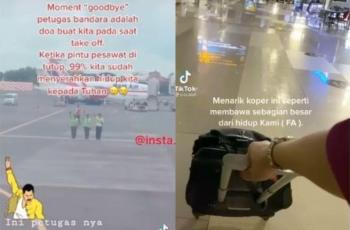 Viral Video Kru Bandara Lambaikan Tangan ke Pramugari: Goodbye Adalah Doa