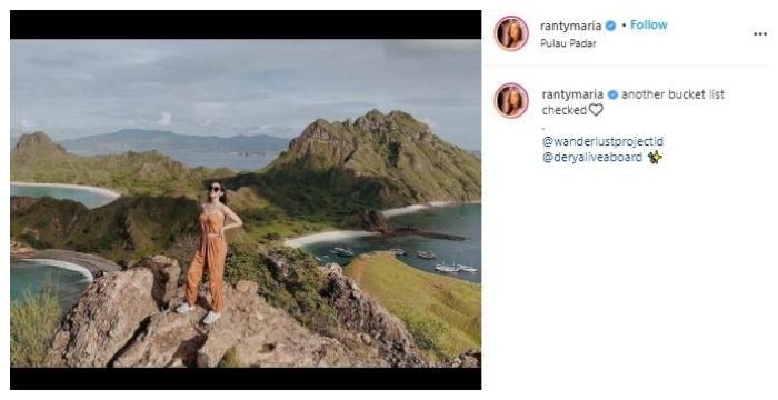 Ranty Maria liburan ke Labuan Bajo. (Instagram/@rantymaria)