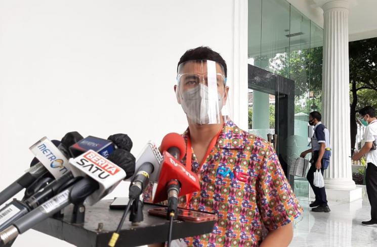 Raffi Ahmad di Kompleks Istana Kepresidenan Jakarta. (Suara.com/Umay Saleh)