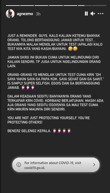 Postingan Agnez Mo. (Instagram/@agnezmo)