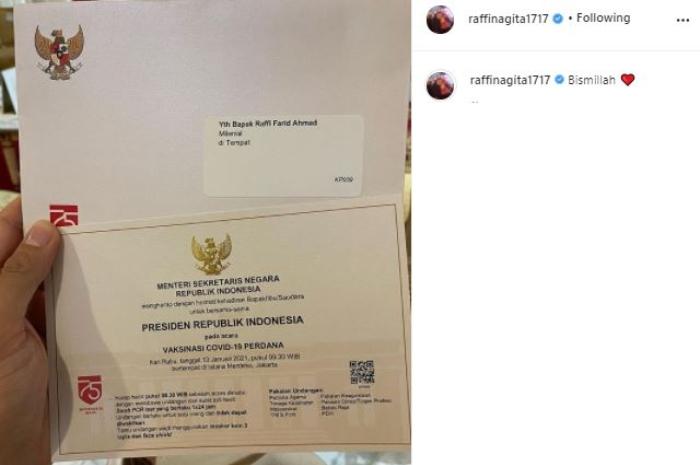 Raffi Ahmad vaksin Covid19. (Instagram/@raffinagita1717)