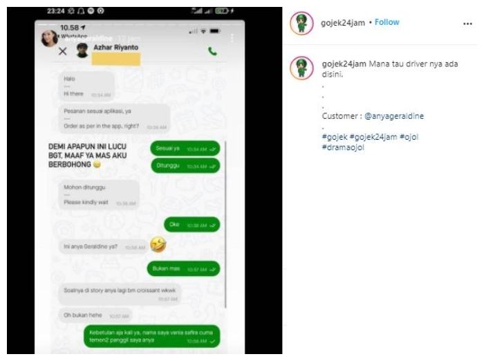 Anya Geraldine. (Instagram/@gojek24jam)