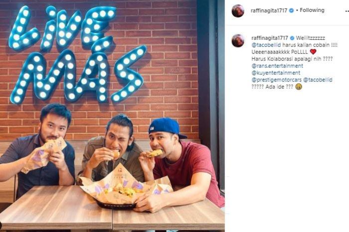 Raffi Ahmad bareng Sean Gelael dan Rudy Salim. (Instagram/@raffinagita1717)