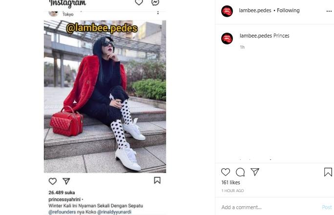 Syahrini (Instagram.com/lambee.pedes)