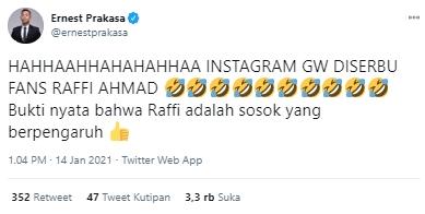 Ernest Prakasa (Instagram.com)