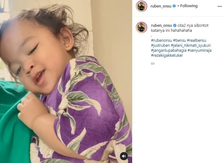 Thania Putri Onsu. (Instagram/@ruben_onsu)