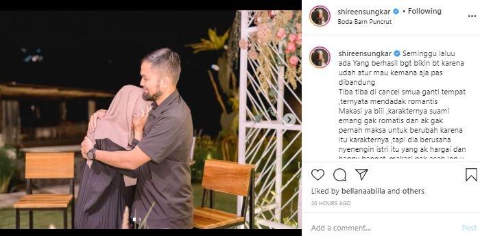 Anniversary Shireen Sungkar dan Teuku Wisnu. (Instagram/@shireensungkar)