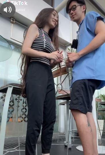 Devina Aurel dan Brandon Salim. (TikTok/DevinaAureel)