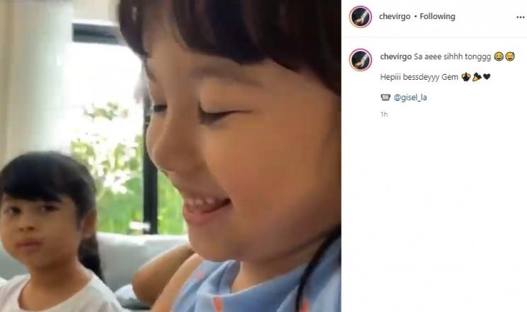 Gempi salting diajak sekolah bareng Rafathar di London. (Instagram)