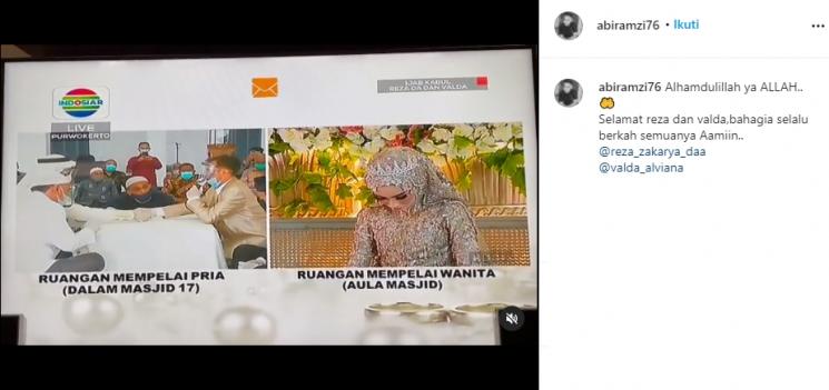 Reza Zakarya menikah (Instagram/@abiramzi76)