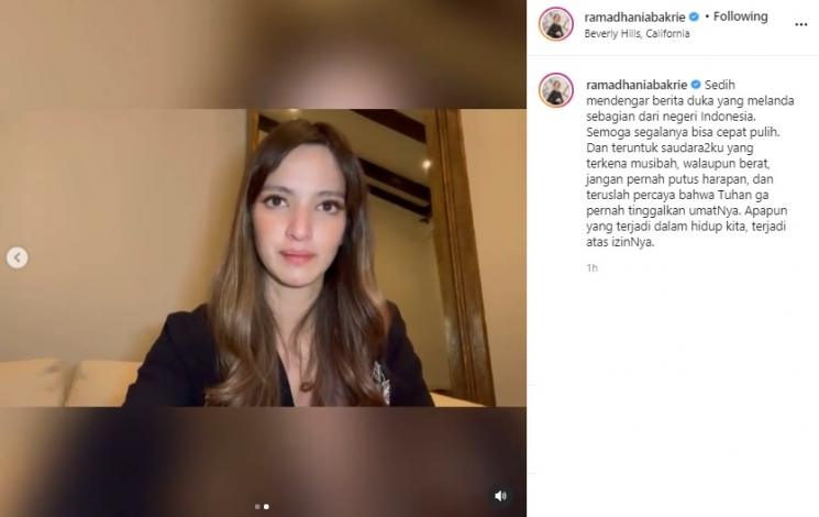 Nia Ramadhani. (Instagram/@ramadhaniabakrie)