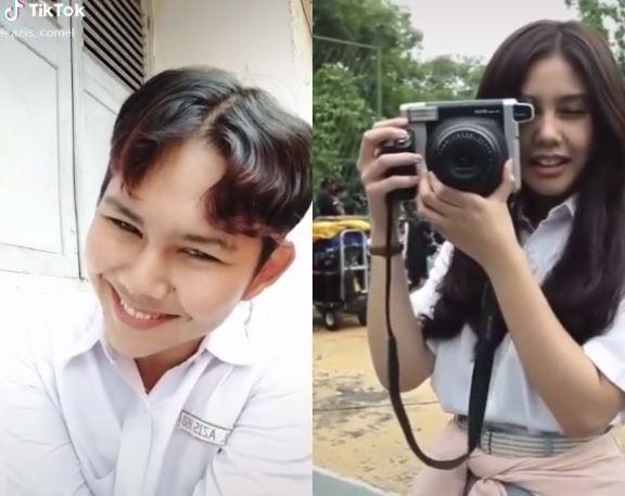 Kembaran Vanesha Prescilla. (TikTok/@aziiisss)