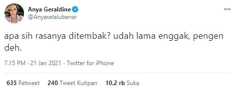 Cuitan Anya Geraldine (Twitter.com)