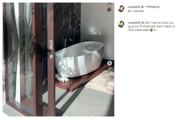 Ruang spa di rumah Raisa Andriana. (Instagram/@raisa6690)