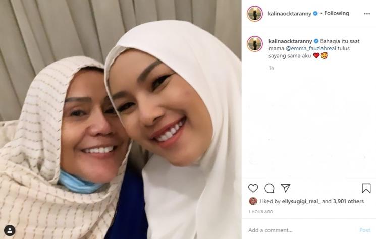 Kalina Ocktaranny dan ibunya, Emma Fauziah. (Instagram/@kalinaocktaranny)