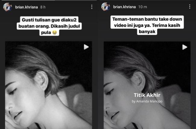 Brian Khrisna komentari puisi yang diunggah Amanda Manopo (Instagram/@brian.khrisna)