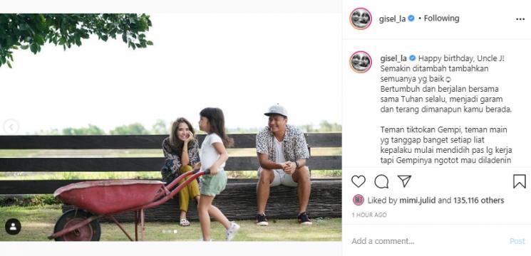 Gisella Anastasia dan Wijin (Instagram.com)