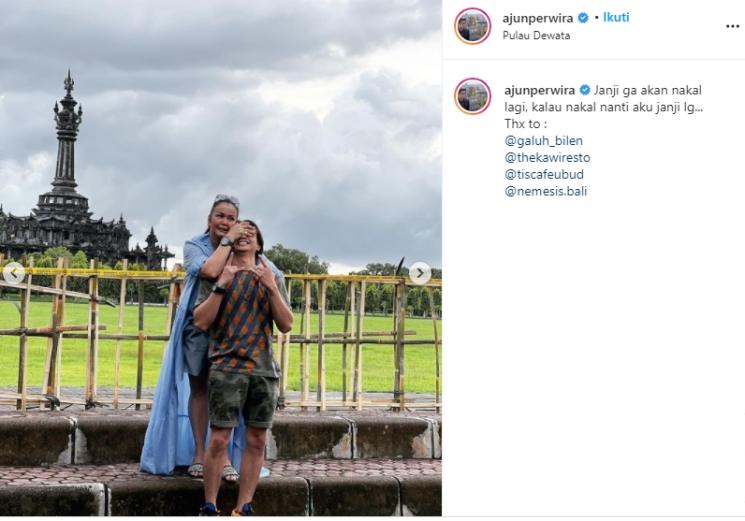 Ajun Perwira dan Jennifer Ipel (Instagram/@ajunperwira)