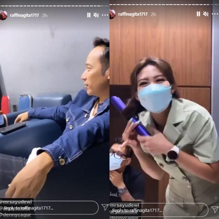 Ayu Dewi difollback Arya Saloka. (Instagram/@raffinagita1717)