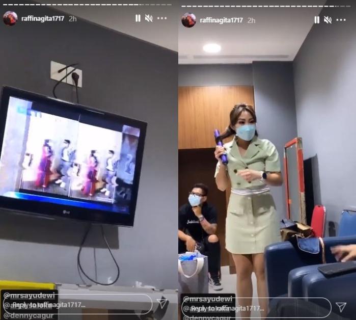 Ayu Dewi difollback Arya Saloka. (Instagram/@raffinagita1717)