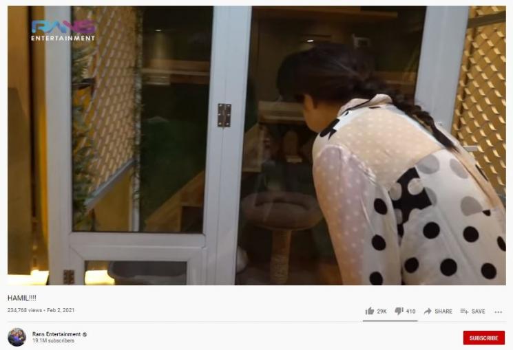 Nagita Slavina hamil. (Youtube/RANSEntertainment)