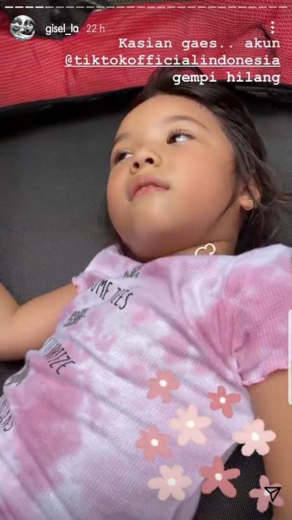 Akun Tik Tok Gempita Nora Marten hilang. (Instagram/@gisel_la)