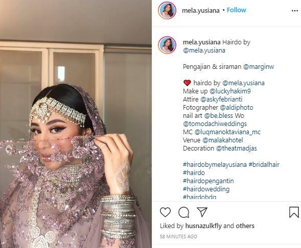 Momen siraman Margin Wieheerm. (Instagram/@mela_yusiana)
