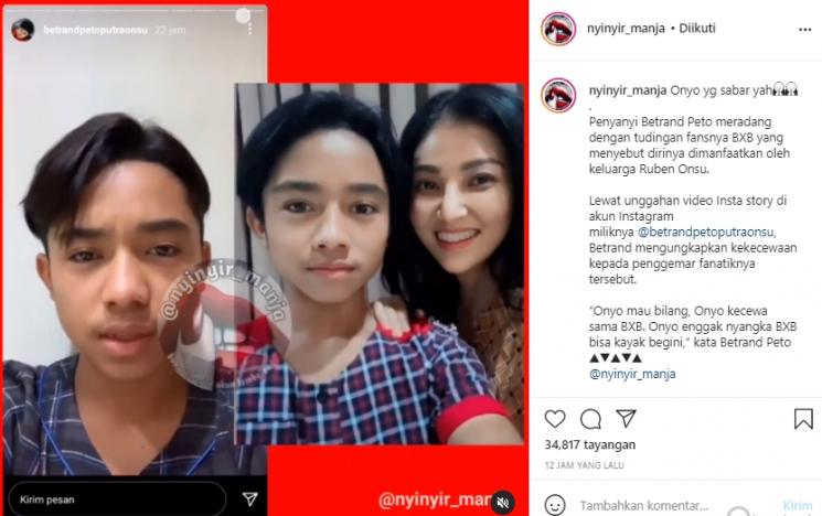 Betrand Onsu dan Sarwendah (Instagram.com/nyinyir_manja)